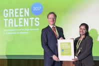 General Director Matthias Graf von Kielmansegg and Green Talent Pratiksha Srivastava