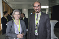 Manuela Rettweiler (UMSICHT) and Green Talent Zeyad Al-Shibaany 
